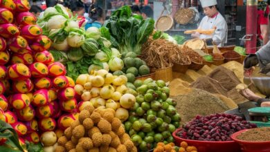 Asian Food Market Essentials and Delicacies